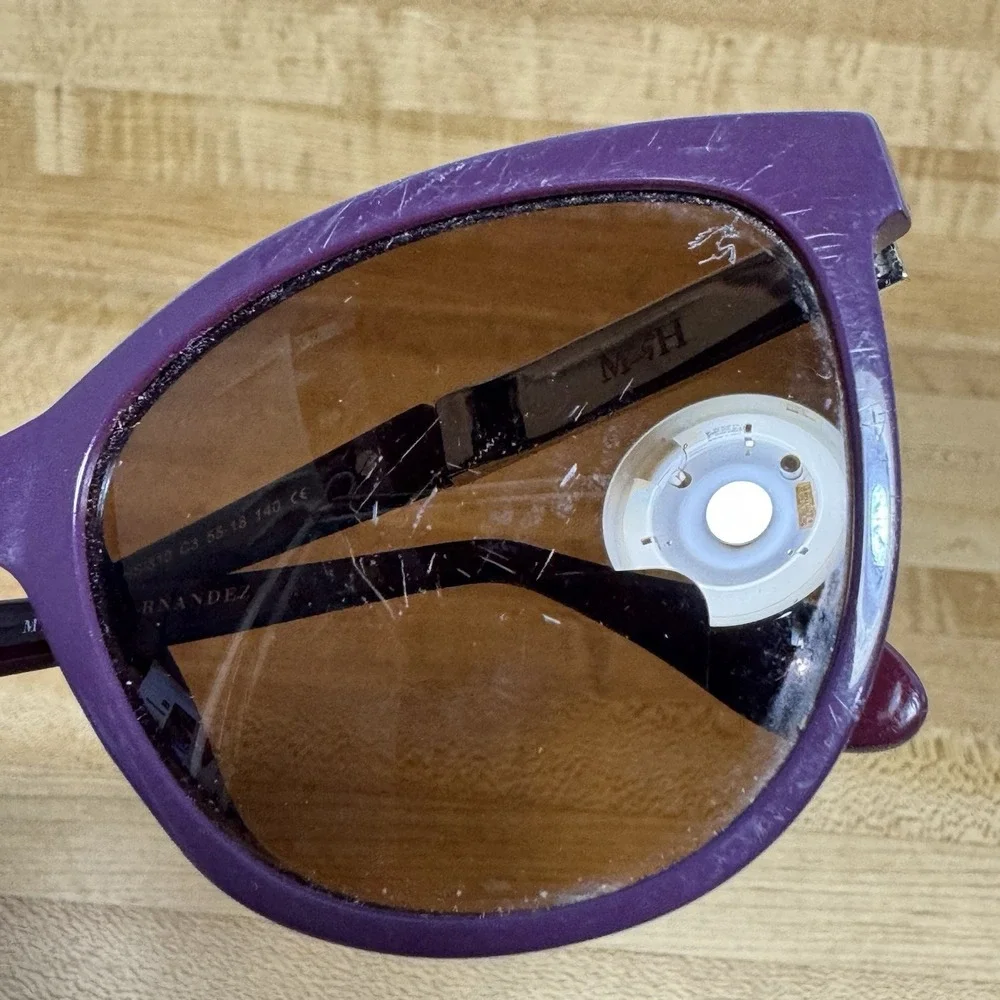 Mario Hernandez Sunglasses Purple Aviators 55-18 145 Polarized MHSI810